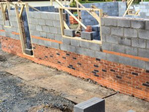 Brickworking in progress